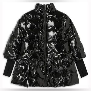 Habitual Kids Black Patent Puffer Coat Size 12